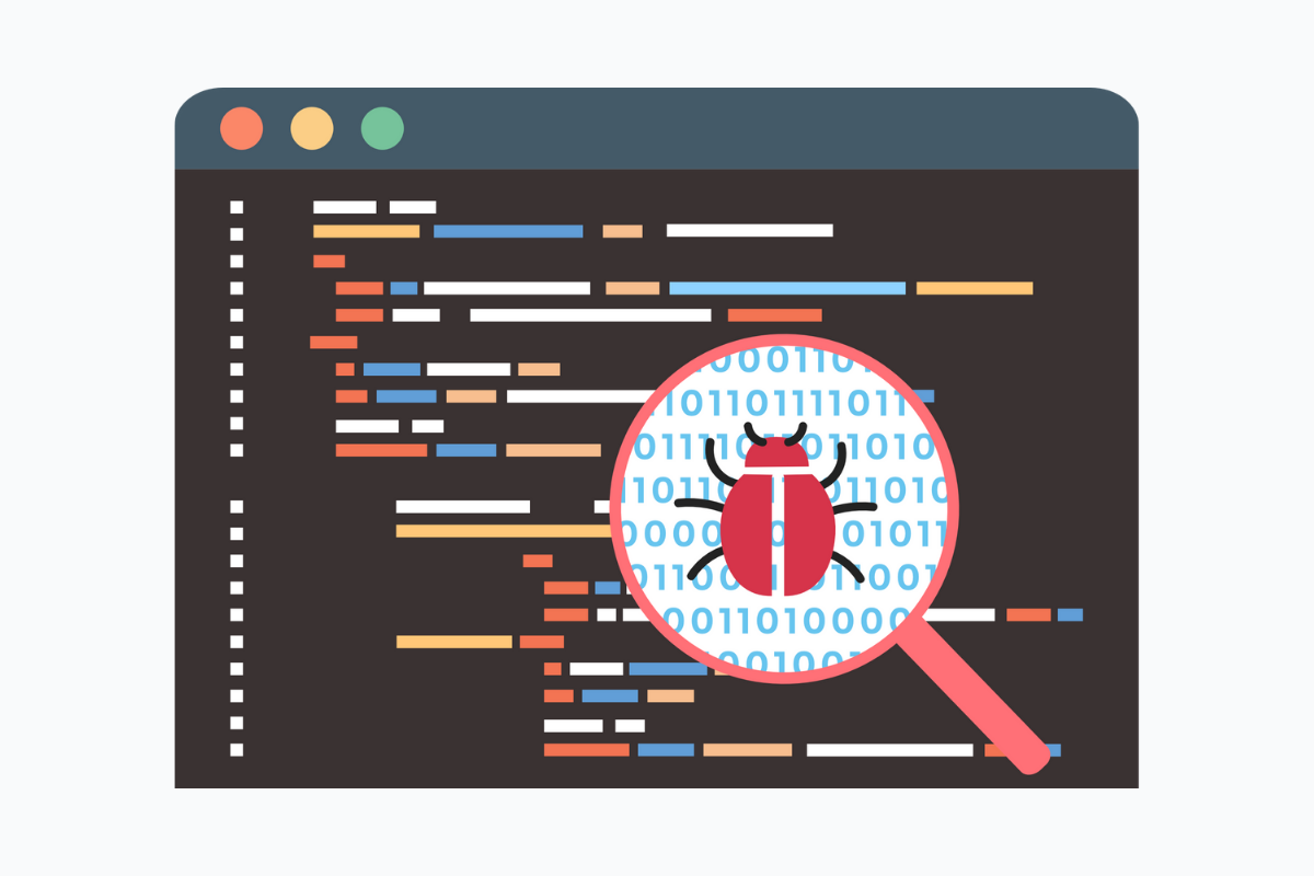 Illustration of finding a bug in code